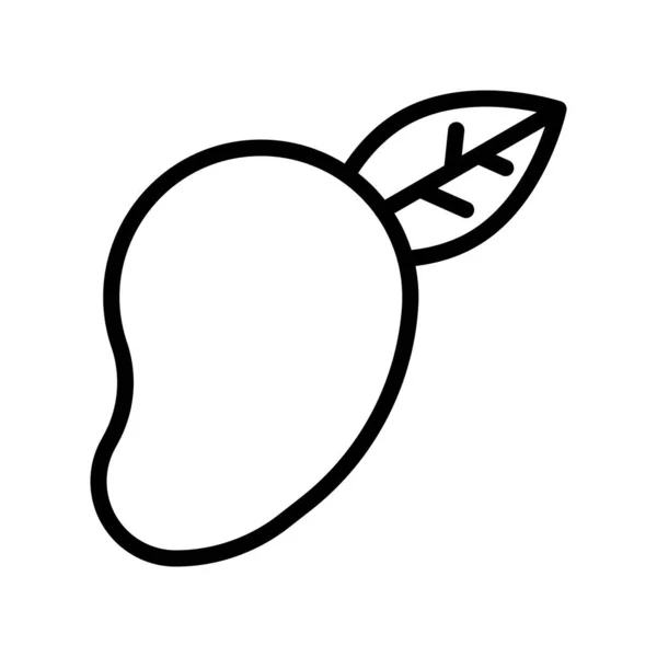 Mango vektor, ikona s tropickou související čárou stylu — Stockový vektor