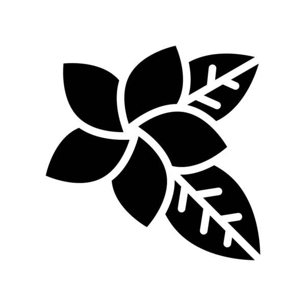 Plumeria vector, tropical icono de estilo sólido relacionado — Vector de stock