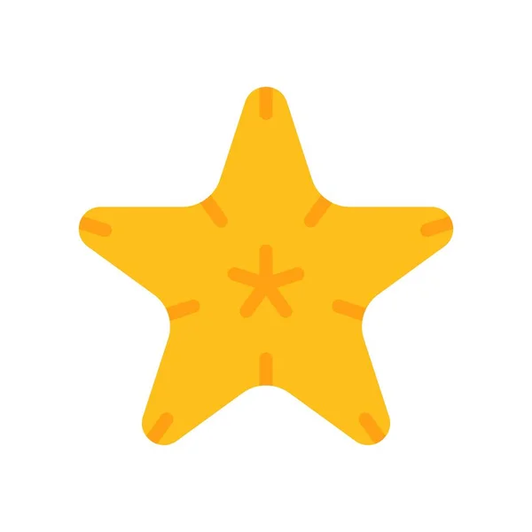 Hvězdní vektor, ikona s plochým stylem — Stockový vektor
