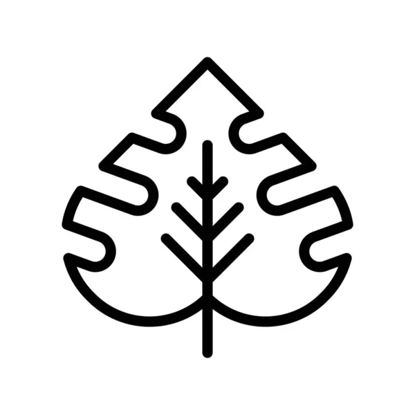 Vetor tropical da folha, ícone relacionado tropical do estilo da linha — Vetor de Stock