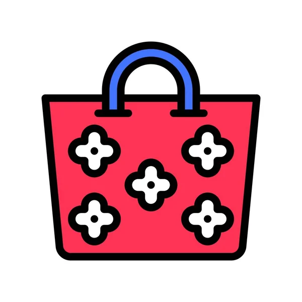Vetor de saco de verão, ícone de estilo preenchido relacionado tropical —  Vetores de Stock