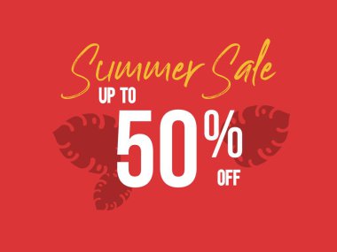 Yaz İndirimi afişte yüzde 50'ye varan indirim