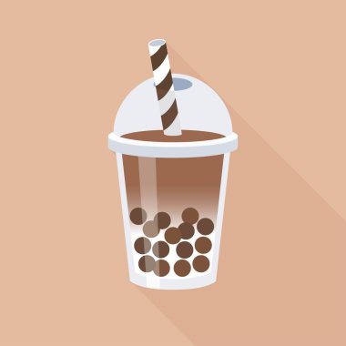 Kabarcık çayı veya İnci çayı vektör illüstrasyonu