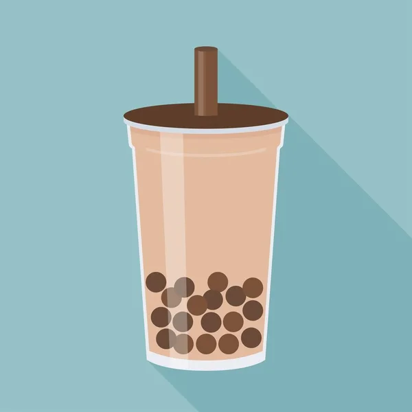 Bubble Tea oder Pearl Milch Tea Vektor Illustration — Stockvektor