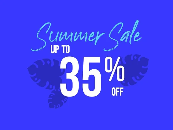 Summer Sale up to 35 percent off poster — Stock Vector