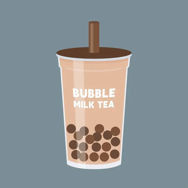 Bubble thee of Pearl melk thee vector illustratie — Stockvector