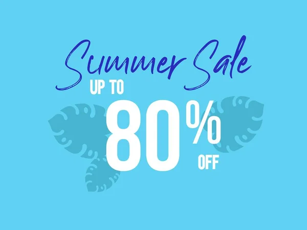 Summer Sale up to 80 percent off poster — Stock Vector