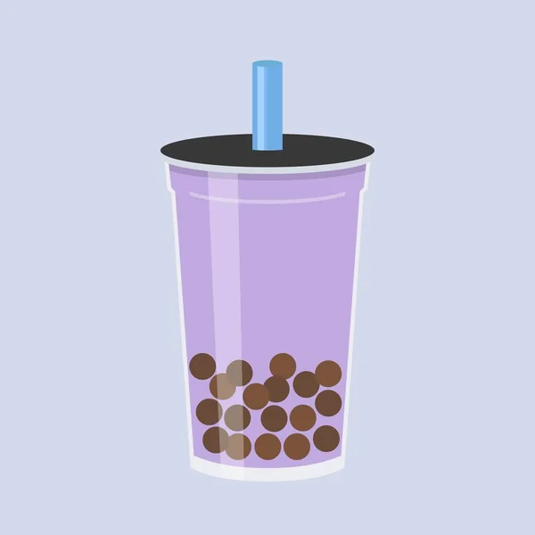 Таро Пузырь чай, Жемчужное молоко векторной иллюстрации чай — стоковый вектор