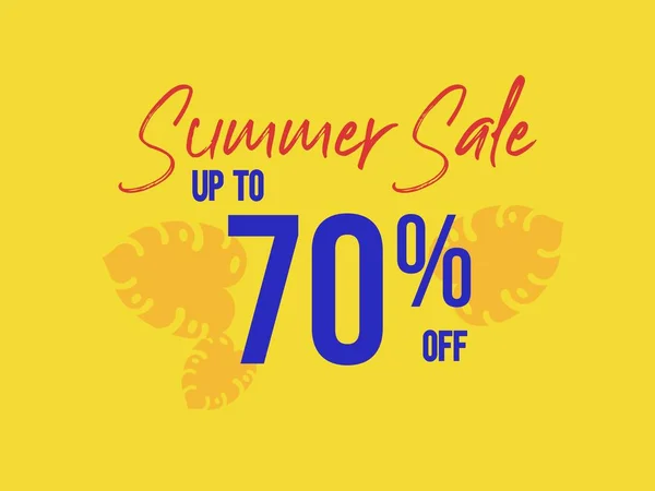 Summer Sale up to 70 percent off poster — Stock Vector