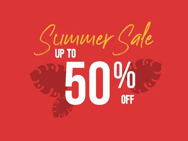 Summer Sale up to 50 percent off poster — Stock Vector