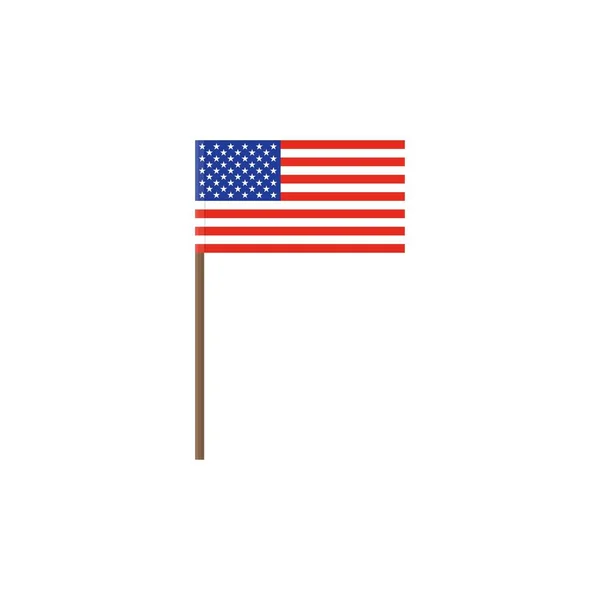 Изолированный флаг векторной иллюстрации США — стоковый вектор