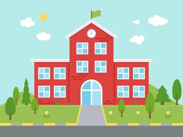 Terug naar school poster sjabloon, vector illustratie — Stockvector