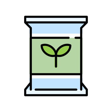 Matcha çay poşeti vektör simgesi, dolu stil