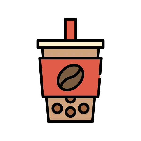 Bolla di tè o tè al latte perla riempito icona — Vettoriale Stock