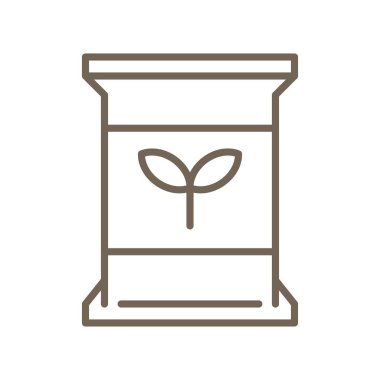 Matcha çay poşeti vektör simgesi, çizgi tarzı