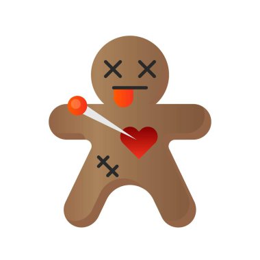 Lanetli bebek vektör çizimi, Cadılar Bayramı gradyan biçimi simgesi