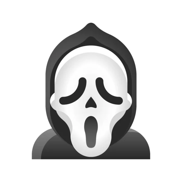 Spooky mask vector illustration, Halloween gradient style icon — Stock Vector