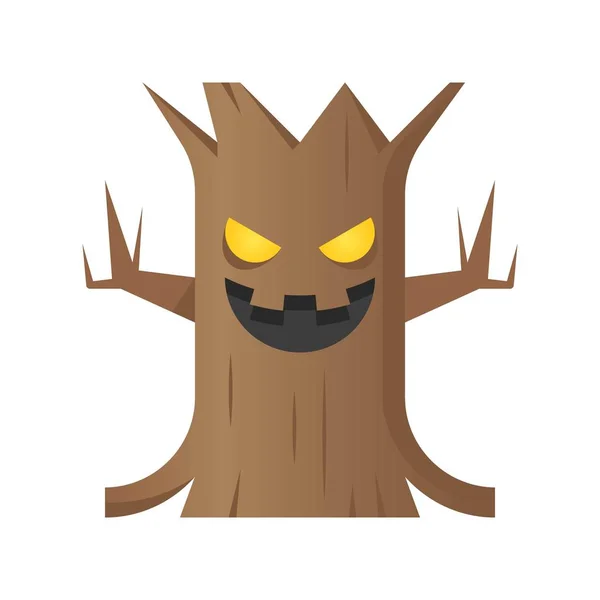 Ilustração vetor árvore assustador, ícone de estilo gradiente de Halloween — Vetor de Stock