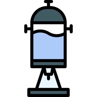 Su dağıtıcı simgesi, İçecek doldurulmuş biçim vektör çizimi