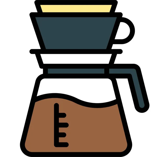 Vařená Kávová Ikona Vektorová Ilustrace Stylu Nápoje — Stockový vektor