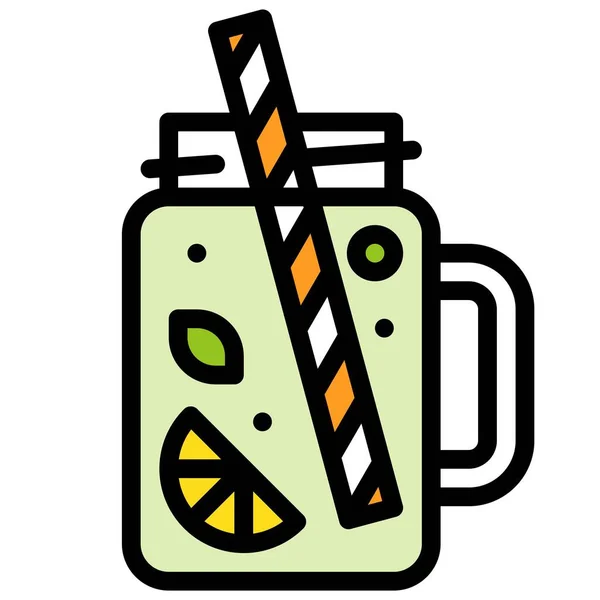 Mischsaft Symbol Vektor Illustration Mit Getränkefüllung — Stockvektor