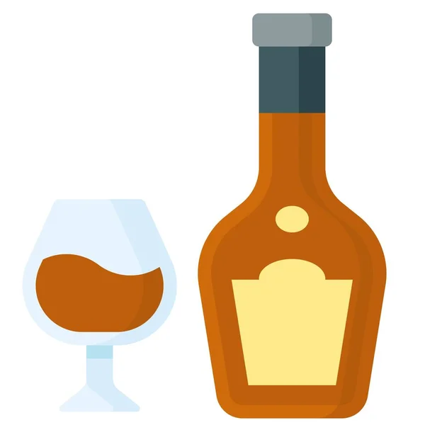 Ícone Bebida Alcoólica Ilustração Vetor Estilo Liso Bebida —  Vetores de Stock