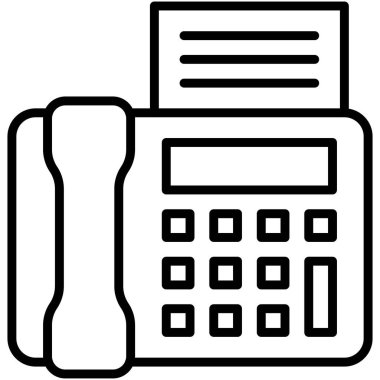 Faks, Telekomünikasyon veya uzaktan çalışma ile ilgili simge