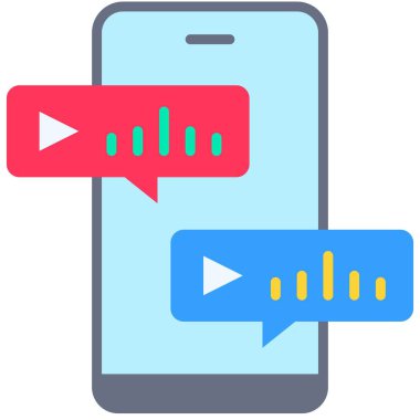 Telesekreter, telekomünikasyon veya uzaktan çalışma simgesi, vektör illüstrasyonu