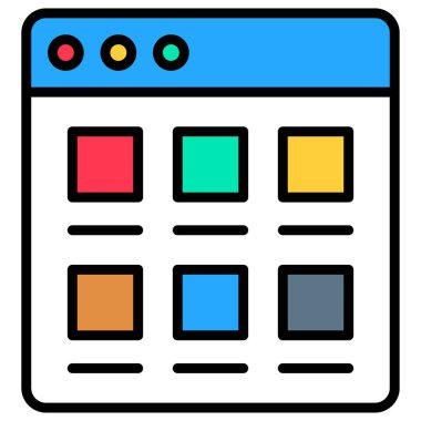 Kullanıcı arayüzü, Telekomünikasyon veya işle ilgili uzak simge, vektör illüstrasyonu