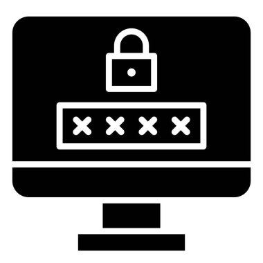 Parola ve güvenlik, Telekomünikasyon veya uzaktan çalışma simgesi