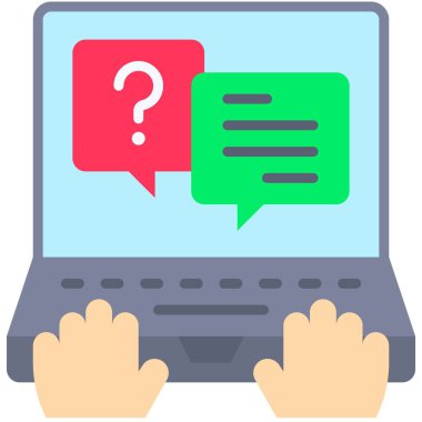 Canlı Sohbet, Telekomünikasyon veya uzaktan çalışma ile ilgili simge