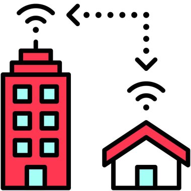 Uzaklaştırma veya uzaktan çalışma simgesi, vektör illüstrasyonuName