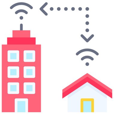 Uzaklaştırma veya uzaktan çalışma simgesi, vektör illüstrasyonuName