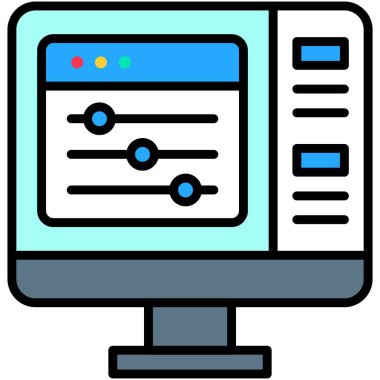 Ayarlama, Telekomünikasyon veya işle ilgili uzak simge, vektör illüstrasyonu