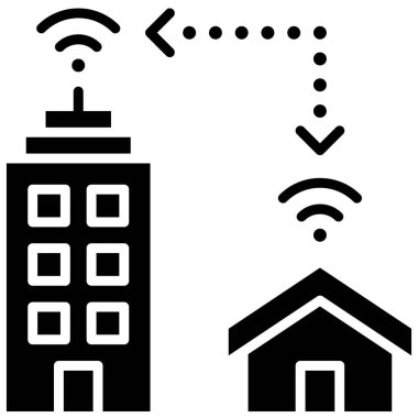 Uzaklaştırma veya uzaktan çalışma simgesi, vektör illüstrasyonuName
