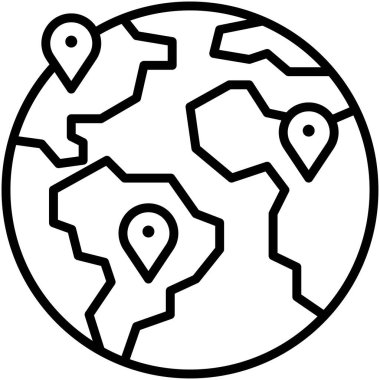 Genel konum, telekomünikasyon veya uzaktan çalışma ile ilgili simge