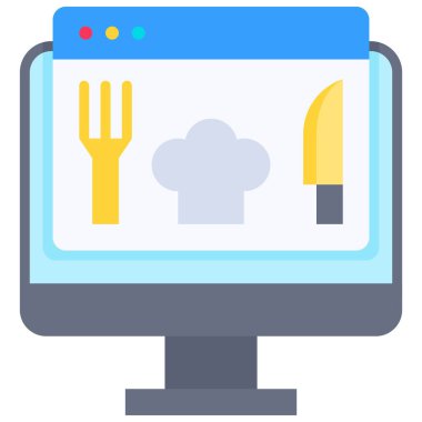 Yiyecek siparişi, telekomünikasyon ya da uzaktan çalışma ile ilgili simge