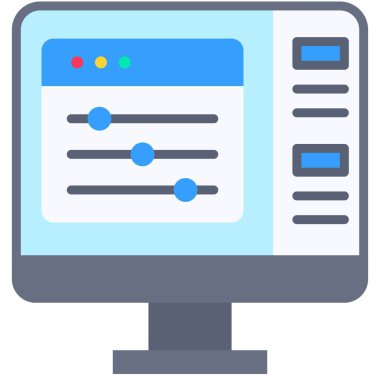 Ayarlama, Telekomünikasyon veya işle ilgili uzak simge, vektör illüstrasyonu