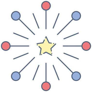 Havai fişek vektörü, Birleşik Devletler Bağımsızlık Günü ile ilgili simge