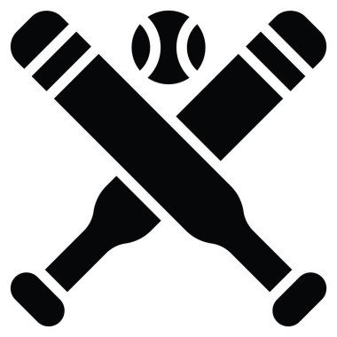 Beyzbol sopası ve top vektörü, Birleşik Devletler Bağımsızlık Günü ikonu