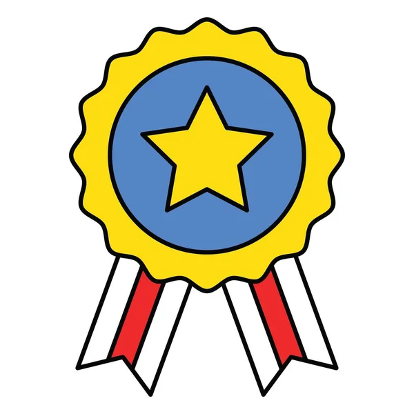 Award Badge Vector Icona Relativa Giorno Dell Indipendenza Degli Stati — Vettoriale Stock