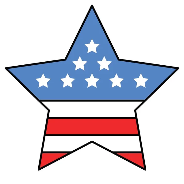Usa Vlajka Tvaru Hvězdy Vektor Spojené Státy Den Nezávislosti Související — Stockový vektor