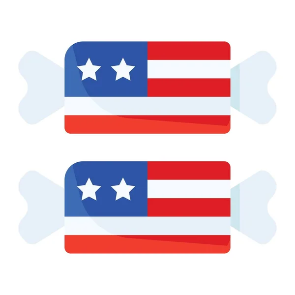 Toffee Vector United State Independence Day Related Icon — Stock Vector