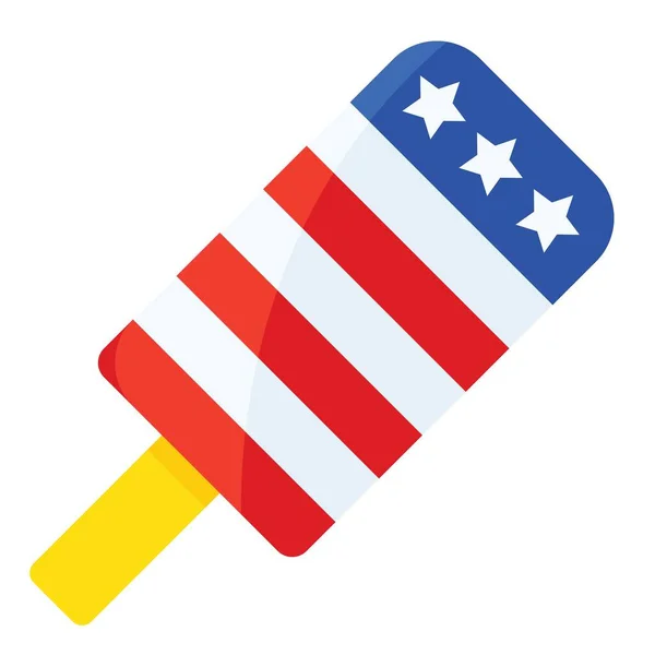 Ice Pop Vector United State Independence Day Related Icon — Stock Vector