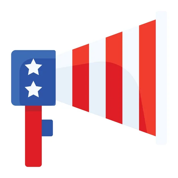 Megáfono Vector Icono Relacionado Con Día Independencia Estados Unidos — Archivo Imágenes Vectoriales
