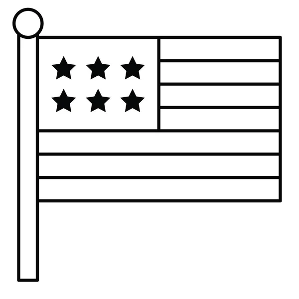 Флаг Сша Икона Дня Независимости Сша — стоковый вектор