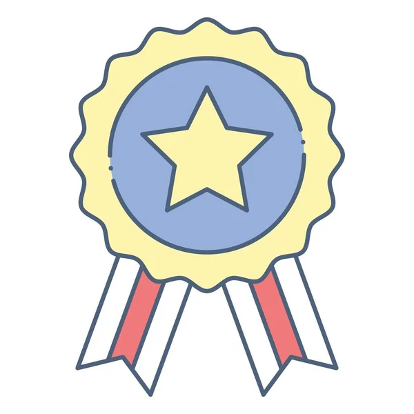 Award Badge Vector Icona Relativa Giorno Dell Indipendenza Degli Stati — Vettoriale Stock