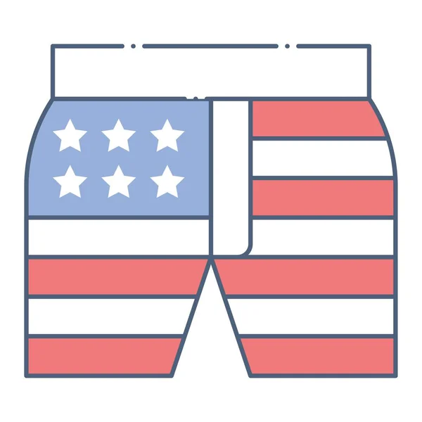 Shorts Vector United State Independence Day Related Icon — Stock Vector