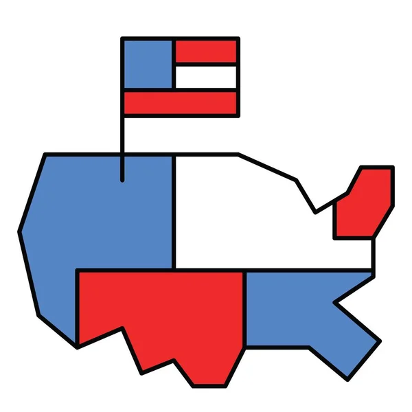 United States Map Vector United States Independence Day — стоковий вектор