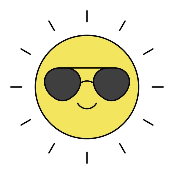 Sun Sunglasses Icon Summer Sale Related Vector Illustration — Stock Vector